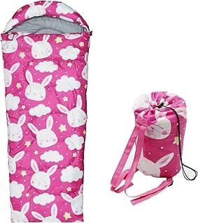 Kids Sleeping Bags - Camping Sleeping Bags with Carry Bag - Compact Sleeping Bag for Hiking, Backpacking 3 Season Warm & Cool Weather, Lightweight Waterproof Outdoor Travel for Boys Girls