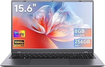 Laptop Computer 15.6 Inch, 8GB RAM 256GB SSD, Pentium 6500Y Processor Up to 3.4GHz, FHD IPS Display, WiFi 5, Type-C, Laptop for Students, Business & Home Office