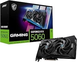 msi Gaming RTX 5060 8G Gaming OC Graphics Card (8GB GDDR7,128-bit, Extreme Performance: 2640 MHz, DisplayPort x3 2.1a, HDMI 2.1b, NVIDIA Blackwell Architecture)