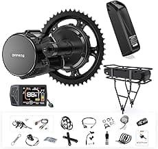BBS02B / BBS-HD Mid Drive Motor Kit,36V/48V/52V 1000W/750W CAN Bus Ebike Conversion Kit with LCD Display, USB Programmable, Fits 68-73/100/120mm Bottom Bracket, Battery Optional