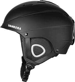 VANRORA Ski Helmet, Snowboard Helmet for Men & Women, Climate Control Venting, Dial Fit, Goggles Compatible, Removable Fleece Liner and Ear Pads, Safety-Certified