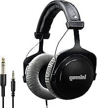 Gemini Pro Headphones – 53mm Drivers, Closed-Back, Deep Bass, Soft Cushions, 1/4" Adapter – for DJs, Producers, Podcasting, Gaming & More (DJX-1000)