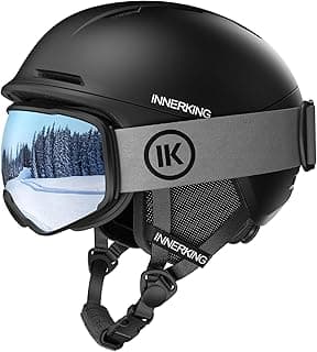 InnerKing Snowboard Helmet Set with Ski Goggles, Lightweight Protection Snow Sports Helmet and Glasses for Men and Women Adults