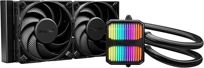 be quiet! Silent Loop 3 240mm CPU AIO Liquid Cooler | 2 Silent Wings 4 120mm PWM High-Speed Fans | Quiet Performance | 6-Pole Motor | Discreet ARGB Lighting | Refillable | Black | BW024