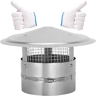 10Inch Round Chimney Cap,Round Rain Cap,Black Stainless Steel Chimney Cap,More Secure Chimney Protection Round Rain Cap,Easier to Install Black Chimney Rain Cap,More Solid and Reliable Round Rain Cap