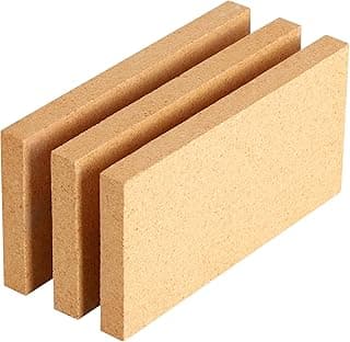 3 Pack High Temp Firebricks 3000°F Insulating - 9"x4.5"x0.8"Fireclay Refractory Bricks for Pizza Oven, Wood Stove, Forge Durable Heat Fireplace, Steel Kiln