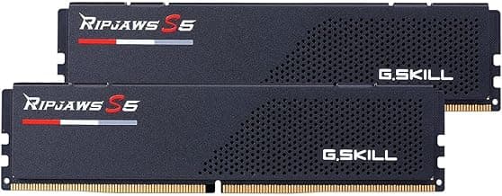 G.SKILL Ripjaws S5 Series DDR5 RAM (Intel XMP 3.0) 32GB (2x16GB) 6000MT/s CL30-40-40-96 1.35V Desktop Computer Memory U-DIMM - Matte Black (F5-6000J3040F16GA2-RS5K)