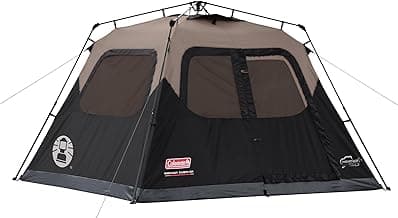 Coleman 4/6/8/10 Person Instant Camping Tent with 1-Minute Setup, Large Family Tent with Pre-Attached Poles, Air Vent, & Carry Bag, Sets Up in About 60 Seconds