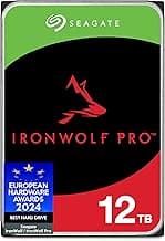 IronWolf, Pro 12TB, Enterprise Internal NAS HDD – CMR 3.5 Inch, SATA 6GB/s, 7,200 RPM, 256 MB Cache for RAID NAS - Frustration Free Packaging (ST12000NTZ01)