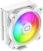 Cooler Master Hyper 212 Halo ARGB CPU Air Cooler – 120mm High Performance PWM Fan, 4 Copper Heat Pipes, Sleek Design Top Cover, Low Noise & Easy Installation, AMD AM5/AM4 & Intel LGA 1851/1700, White