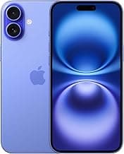 Apple iPhone 16, US Version, 128GB, Ultramarine - Unlocked (Renewed Premium)