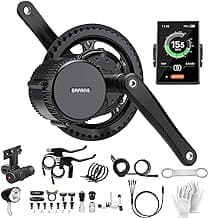 48V 750W Electric Bike Conversion Kit Mid Drive with Chainring 44T, BBS01B Mid Motor Kit for Women Men Adults, DIY eBike Pedelec Kit C18 Display, Thumb Throttle