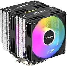 CPU Cooler, Dual-Tower, 6×6mm Heat Pipes CPU Cooling, Dual 120mm ARGB PWM Fans, 2000RPM Speed, for AMD AM4/AM5/; Intel LGA 115X/1200/1700/1851, PC Cooler, 265W TDP