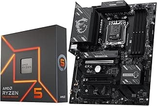 AMD Ryzen 5 7600X CPU Processor with MSI B850 Gaming PRO WIFI6E Motherboard (ATX, AM5, DDR5, M.2 Gen5, Wi-Fi 6E)