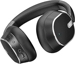Hybrid ANC Wireless Headphones – Bluetooth 6.0, 60H Playtime, Hi-Res Audio, Deep Bass, Memory Foam, Black