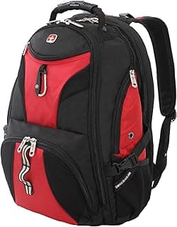 1900 Scansmart TSA 17-Inch Laptop Backpack, Black/Red