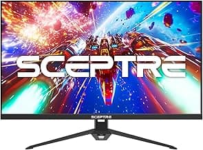 Sceptre New 27-Inch Gaming Monitor, FHD 1080p, Up to 180Hz, 1ms, DisplayPort, HDMI x3, FreeSync, FPS/RTS, 100% sRGB, Built-in Speakers, Machine Black (E275B-FPT165 Series, 2026)