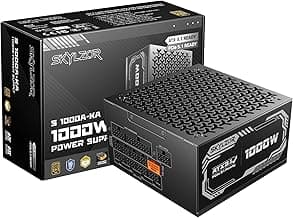 1000W Fully Modular Power Supply, 80+ Gold Certified PSU | ATX 3.1 & PCIe 5.1 Ready | 12V-2x6 Connector | 140mm Low-Noise Fan | 105℃ Japanese Capacitors | Black PSU