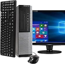 Dell Desktop Computer Package Compatible with Dell Optiplex 7010 Intel Quad Core i5 3.2GHz, 8GB Ram, 500GB HDD, 19-inch LCD, DVD, WiFi, Keyboard, Mouse, Windows 11 Pro (Renewed)
