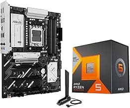 AMD Ryzen 5 7600X3D CPU Processor Bundle with ASUS B650E MAX Gaming WiFi AM5 ATX Motherboard (DDR5, PCIe 5.0, 3X M.2, Wi-Fi 6E)