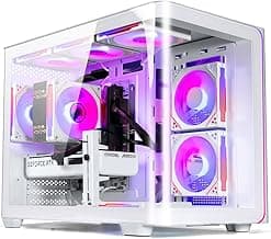 Gaming PC | Core 13th I9 13900HX(24Cores 32Threads Up to 5.4G) RTX 5060 8G GPU | DDR5 32G RAM | Nvme 1TB SSD | Prebuilt Desktop Computer White WiFi