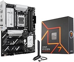 AMD Ryzen 7 7700X CPU Processor Bundle with ASUS B650E MAX Gaming WiFi AM5 ATX Motherboard (DDR5, PCIe 5.0, 3X M.2, Wi-Fi 6E)