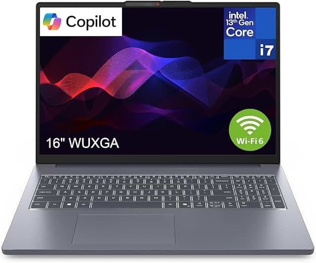 Lenovo ideaPad 16" Laptop Computer for Student Home Study with Lifetime Office 365, Intel i7-13620H, 16GB RAM, 1TB SSD, Fast Charge and Long Battery Life, Windows 11 Home, Grey