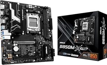 ASRock B850M-X R2.0 Micro-ATX AM5 Motherboard, AMD Ryzen 9000/8000/7000 Support, DDR5 8200+ OC, PCIe 5.0, 2.5G LAN, 6+1+1 Power Phase, BIOS Flashback