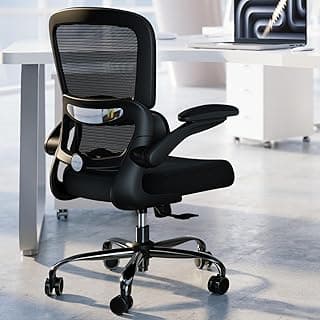 TRALT Office Chair - Ergonomic Desk Chair with Adjustable Lumbar Support, Mesh Computer Chair, Executive Chairs for Home Office Comfortable Lumbar Support (Black)