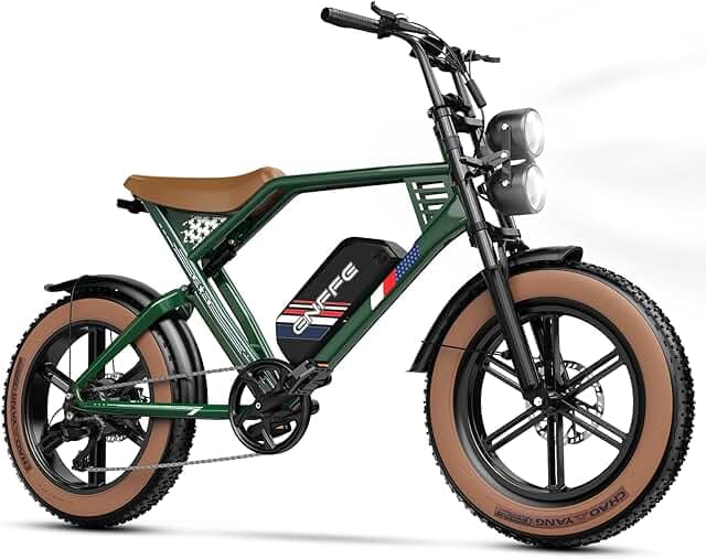 ES2 Ultra Off Road Electric Bike, 22.5 Ah Super Battery Full Suspension Ebike, 92NM Torque Super Power Hydraulics Ebike, Up to 32MPH and 100 Miles, 7-Speed 20" Fat Tire All Terrain Electric Bike