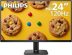 Philips New 24 inch Frameless Full HD (1920 x 1080) 100Hz Monitor, VESA, HDMI x1, VGA Port x1, Eye Care, 4 Year Advance Replacement Warranty, 241V8LB, Black