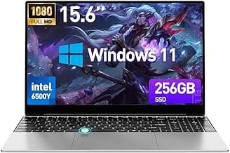 2026 Latest 15.6'' Laptop Computer Win 11, 8GB RAM 256GB SSD, Pentium 6500y Processor (Up to 3.4GHz), 1920x1080 IPS Display, Backlit Keyboard, Fingerprint, Webcam, Mini-HDMI, USB3.2, BT5.2, WiFi