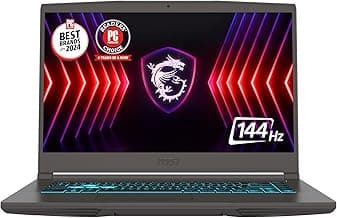 msi Thin 15 15.6” 144Hz FHD Gaming Laptop: Intel Core i7-13620H, NVIDIA Geforce RTX 4050, 16GB DDR4, 512GB NVMe SSD, WiFi 6E, Win 11: Black B13VE-2678US