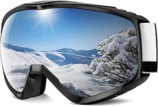 findway OTG Ski Goggles - Over Glasses Snow Snowboard Goggles for Men Women Adult & Youth - Anti-Fog 100% UV Protection