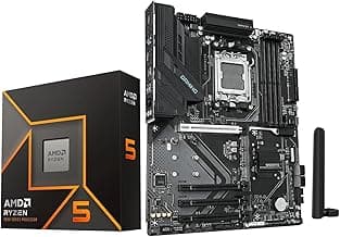 AMD Ryzen 5 9600X CPU Processor with GIGABYTE B850 Gaming WiFi Motherboard (ATX, DDR5, 3X M.2, PCIe 5.0, USB-C, WIFI6)