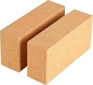 2-Pack High Temp Firebricks 3000°F Insulating 9"x4.5"x2.5"Fireclay Refractory Bricks for Pizza Oven, Wood Stove, Forge Durable Heat Fireplace, Steel Kiln