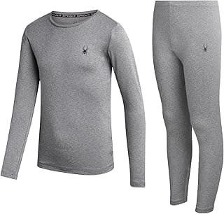 Kids Thermal Underwear Set - 2 Piece Moisture Wicking Insulated Girls Boys Thermal Set Base Layer Long Johns for Kids
