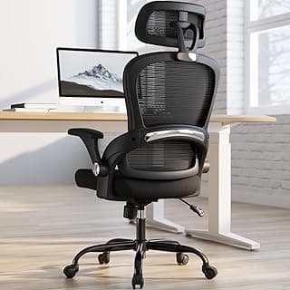 TRALT Office Chair - Ergonomic Office Chair with Back Support, Computer Chair - Home Office Desk Chair, 330 lbs Wide Seat Big and Tall Office Chairs with Headrest, Comfy Desk Chairs (Black)