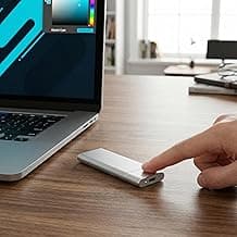 4TB Ultra-Thin Portable Solid-State Drive, USB3.0 to Type-C External Computer Drive, Suitable for PC, Mac, Game Console, and Storage, Silver
