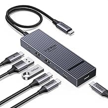 UGREEN Revodok USB-C Hub 4K@60Hz Video Adapter 10Gbps 2×USB-A 3.2 + 2×USB-C 3.2 100W PD, Aluminum Travel Dock Compatible with Portable Monitor, MacBook Pro/Air, iPad Pro, Steam Deck, Dell XPS