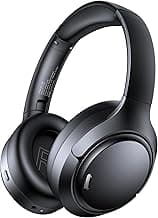 Hybrid Active Noise Cancelling Bluetooth 6.0 Headphones 120H Playtime 6 ENC Clear Call Mic, Over Ear Headphones Wireless with Hi-Res Audio Comfort Earcup Low Latency ANC Headphone for Travel Workout