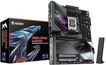 GIGABYTE Z890 AORUS Master Intel Core Ultra (Series 2) LGA 1851 Motherboard, ATX, DDR5, 5X M.2, PCIe 5.0, Thunderbolt 4, WIFI7, 10GbE LAN, EZ-Latch