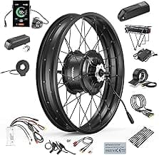 48V1000W Rear Hub Motor:Electric Bike Conversion Kit for 20"/26" Fat Tire Bikes, Ebike Kit with PAS Sensor, Optional Digital Display & Battery - Suit for for 175mm Dropout Size Snow/Beach Bike
