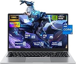 NAIKLULU Gaming Laptop Computer,15.6 Inch Laptop,i7-1195G7 4C/8T Processor(up to 5Ghz),MX450 Graphics,16GB RAM 1TB SSD,15.6”FHD 1920 * 1080 Display,WiFi 5,BT4.2,Backlit Keyboard