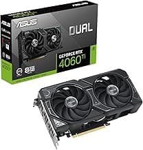 ASUS Dual GeForce RTX 4060 Ti OC Edition 8GB GDDR6 Gaming Graphics Card Black (Nvidia GeForce RTX4060Ti DLSS 3, PCIe 4.0, 1x HDMI 2.1, 3X DisplayPort 1.4a, DUAL-RTX4060TI-O8G)