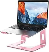 BESIGN LS03 Aluminum Laptop Stand, Ergonomic Detachable Computer Stand, Notebook Holder Compatible with Air, Pro, Dell, HP, Lenovo More 10-15.6" Laptops, Pink
