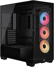 CORSAIR 3500X RS Reverse Fan ARGB Mid-Tower PC Case – 3X Pre-Installed Fans, Panoramic Glass, Spacious Interior, GPU Anti-Sag, Reverse Connection Motherboard Compatible – Black