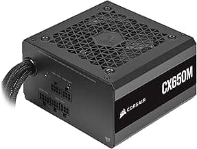 CORSAIR CX650M 80 Plus Bronze Semi-Modular Low-Noise ATX 650 Watt Power Supply - NA - Black