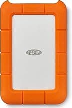 Rugged 5TB Portable External HDD - USB 3.0/2.0 Compatible, Shock/Dust/Rain Resistant for Mac & PC, Orange, Grey