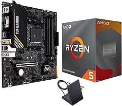 Micro Center AMD Ryzen 5 4500 Desktop Processor with ASUS TUF Gaming A520M-PLUS (WiFi) AM4 microATX Motherboard (M.2 Support, 802.11ac Wi-Fi, DisplayPort, HDMI)